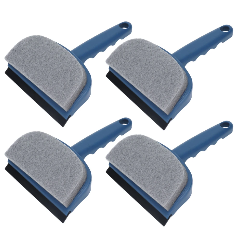 4Pcs Car Window Brush Dual Use Window Cleaner Wiper Cleaning Tool for Home Bathroom Tile Glass Mirror Wall