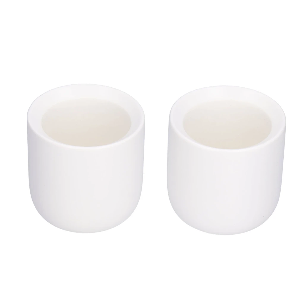 2Pcs Bevel Ceramic Coffee Cup 100ml Thickened Hand Made Coffee Mug for Home Office RestaurantMatte White