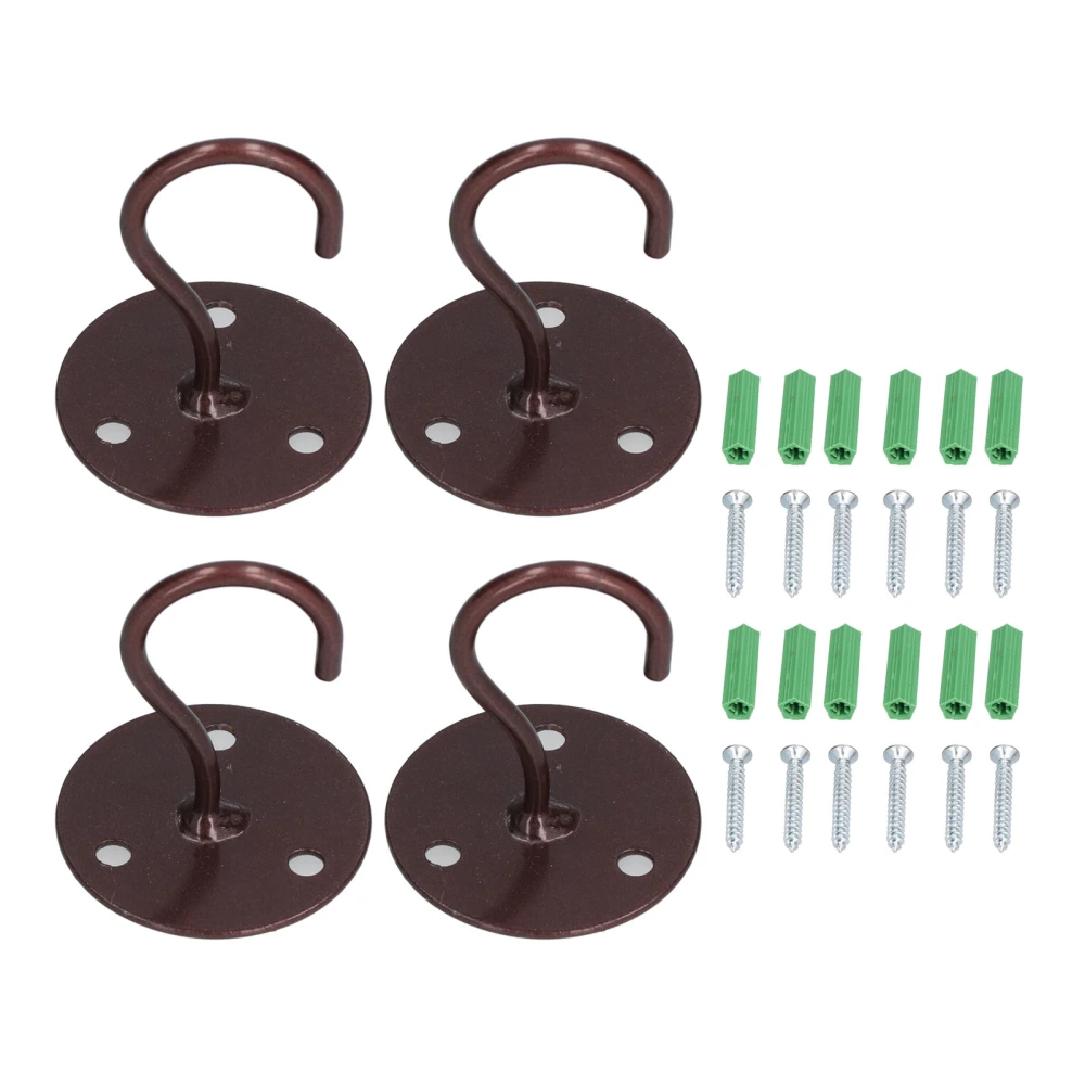 4 Pcs Wall Mount Ceiling Hooks Heavy Duty Iron Wall Mount Hangers for Hanging Bird Feeders Lanterns Planters