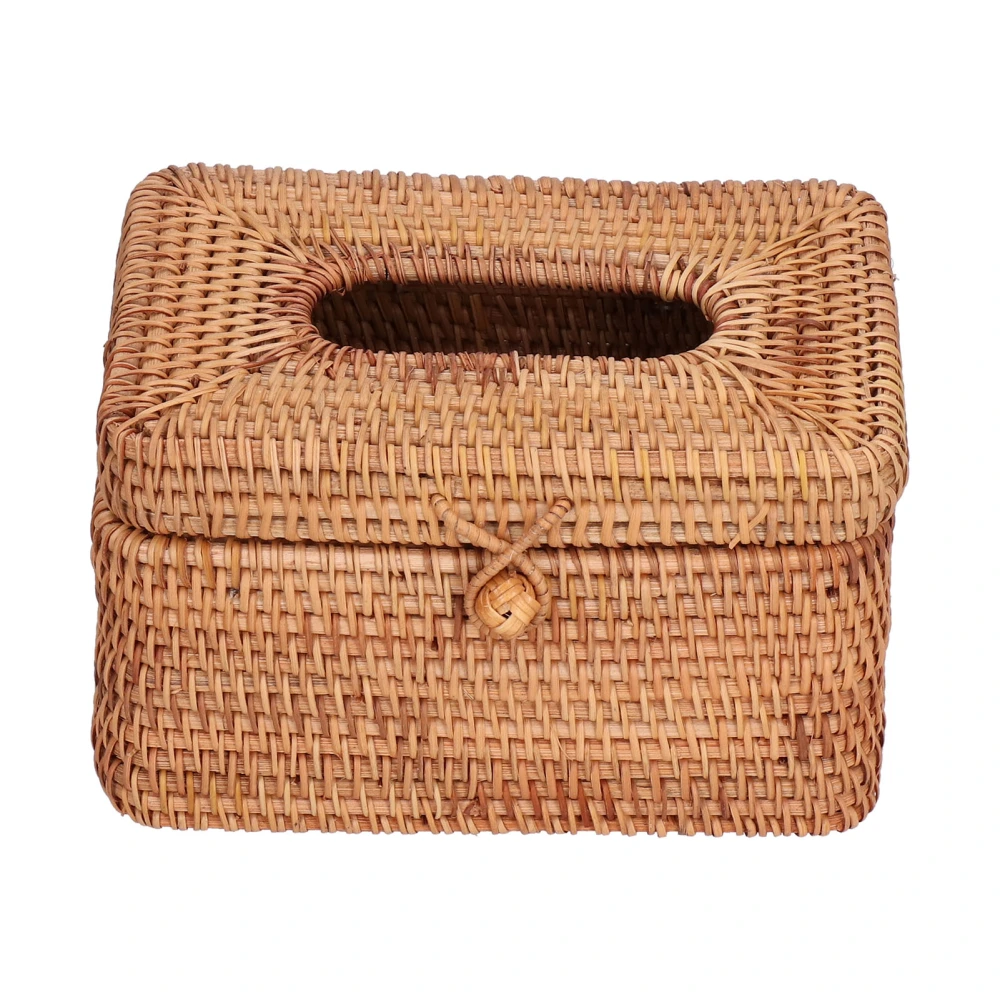 Tissue Box Holder Woven Sturdy Durable Large Capacity Convenient Tissue Box Cover for Bedroom Living Room