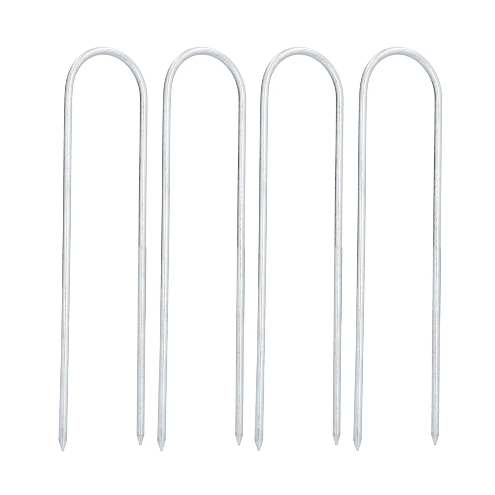 Garden Staples Galvanized U Shaped Garden Fencing Peg for Greenhouses Lawns Gardens