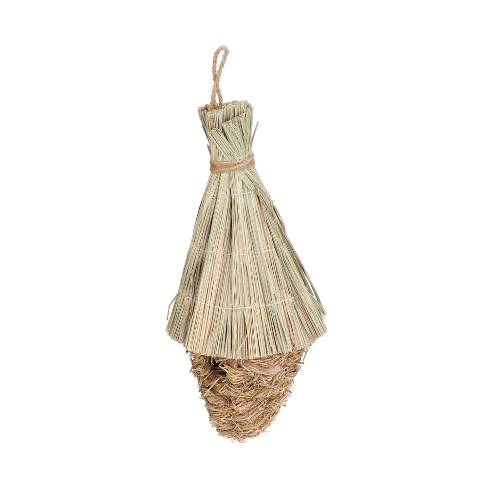 Grass Bird Hut Natural Handmade Straw Birds Hanging Birds House for Birds Outdoor Cozy Resting