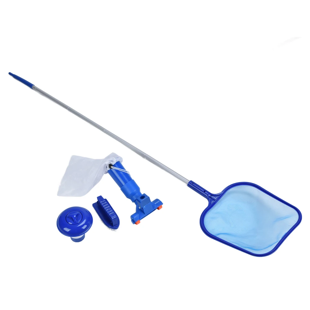 Pool Leaf Net Set Vacuum Jet Cleaner Head Telescopic Dosing Device Pool Cleaning Brush