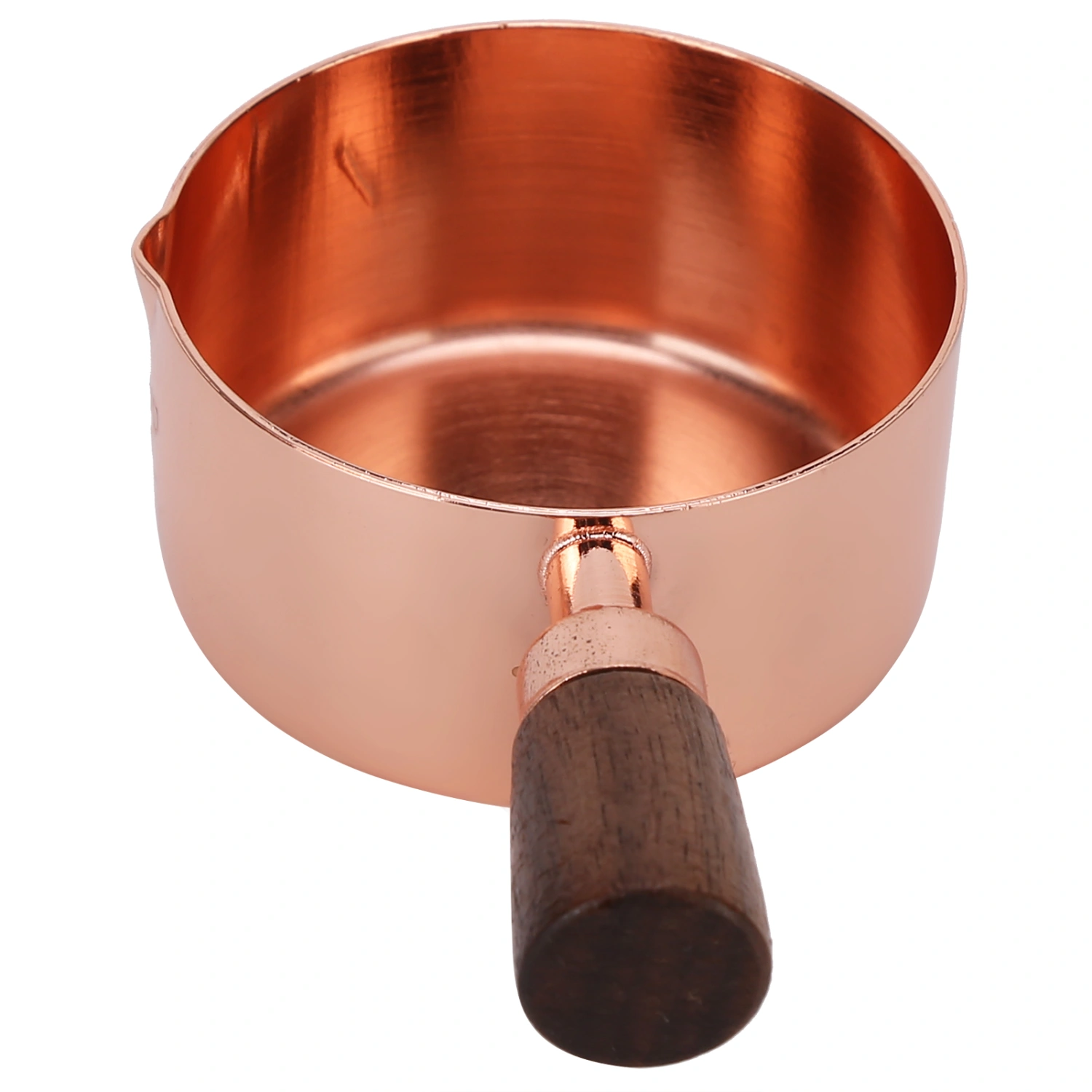 Sauce Pan Wooden Handle Rose Gold Stainless Steel Sauce Pot for Cooking Kitchen Ware1/3cup