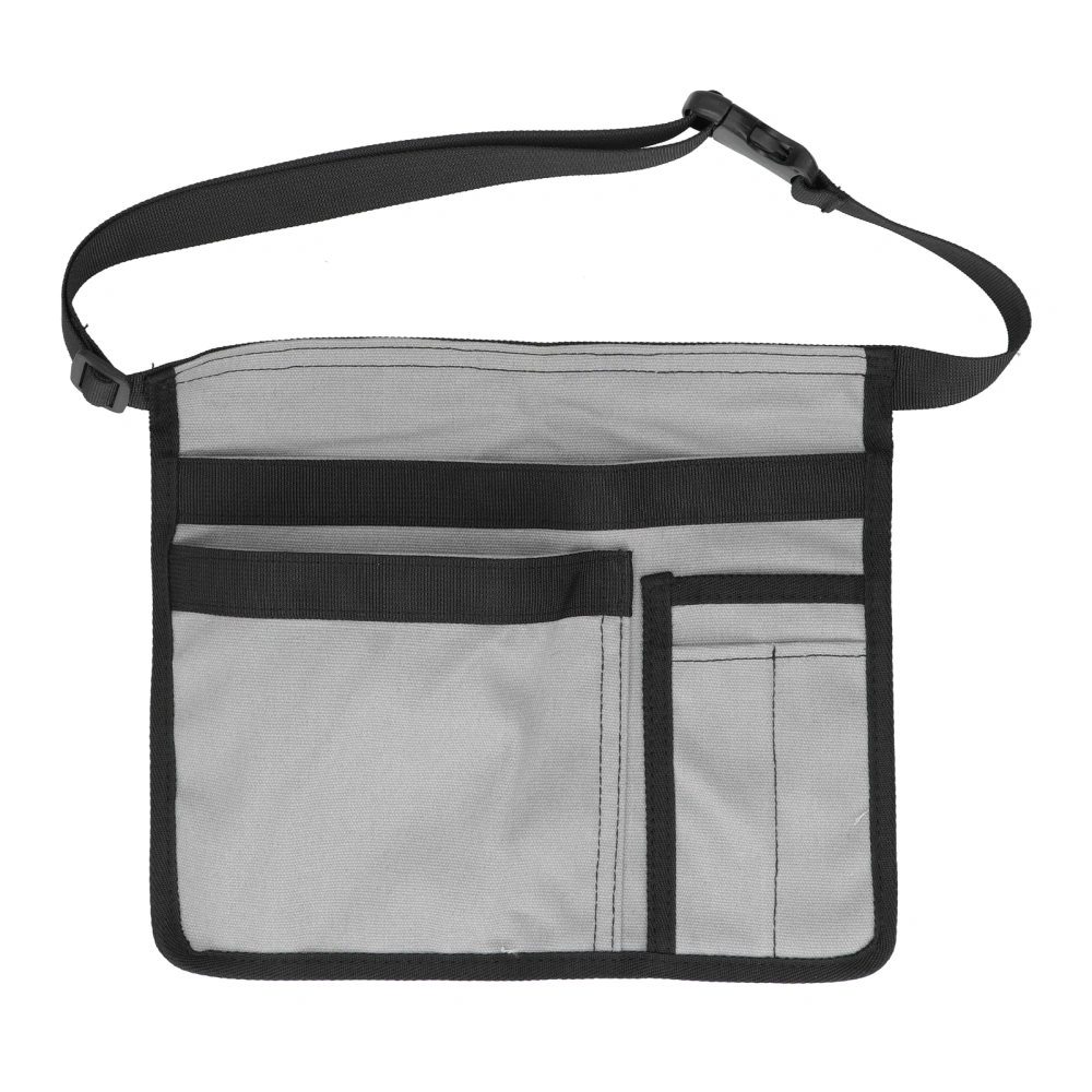 Unilateral Waist Hanging Tool Bag Wear Resistant Oxford Cloth Adjustable Tools Organizer for GardenGrey