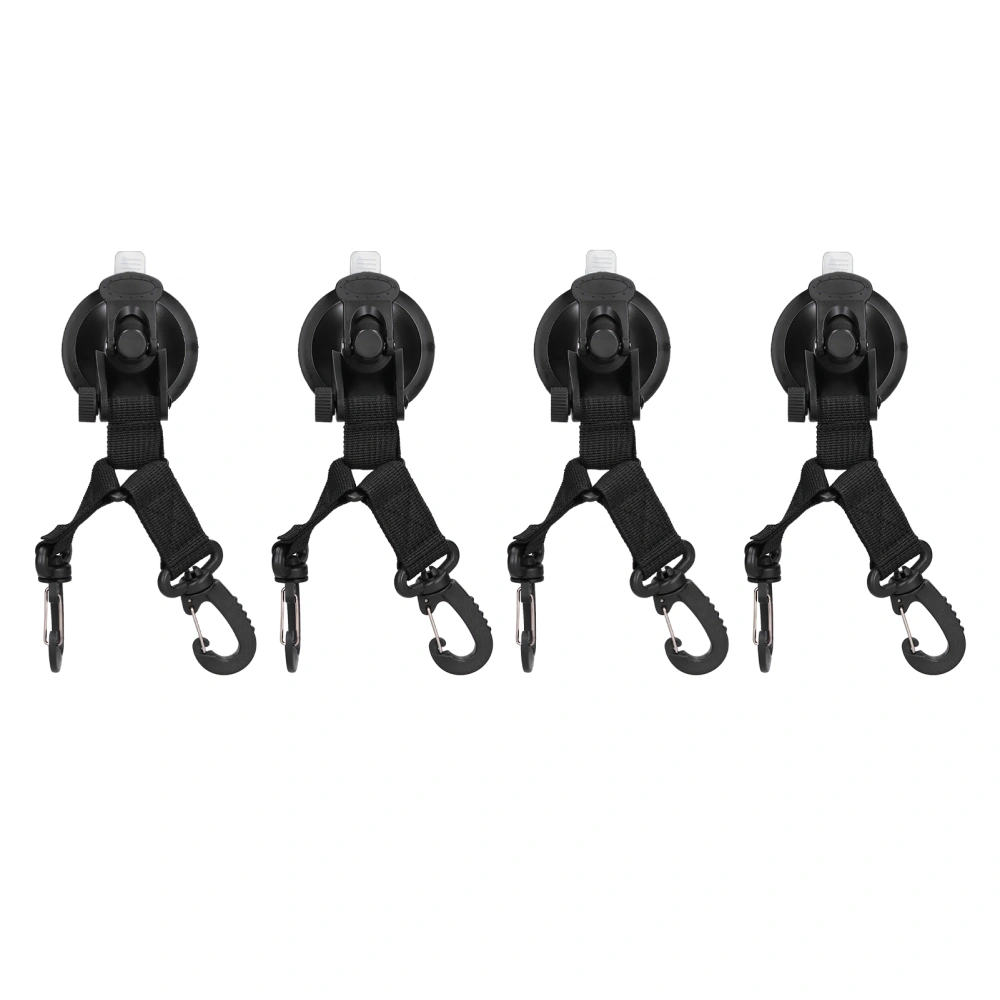 4Pcs Heavy Duty Suction Cup Anchor Tie Down Portable Strong Suction Cup Hook for Camping Travel OutdoorRound Button