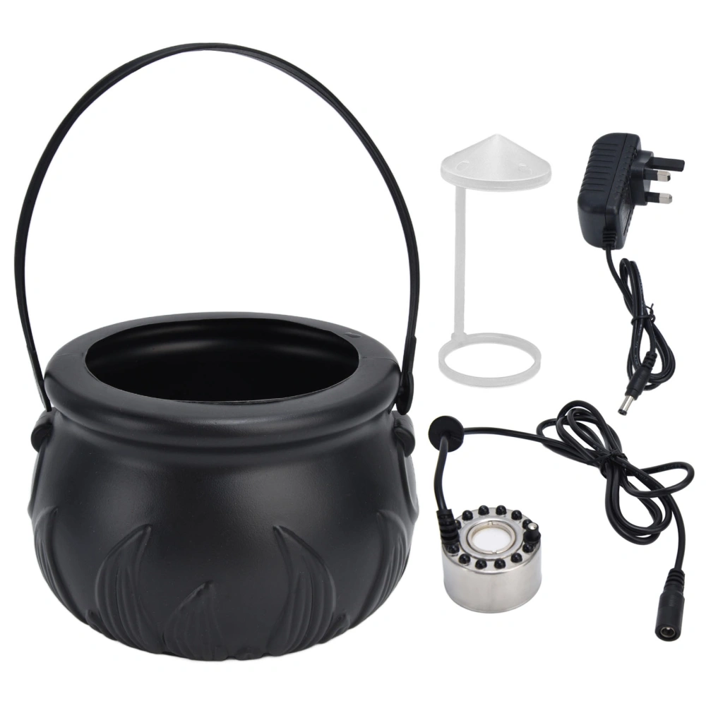 Halloween Colorful Pot Light LED Decorative Atomization Ambient Light for Festival AC100‑240VBlack Flame UK Plug