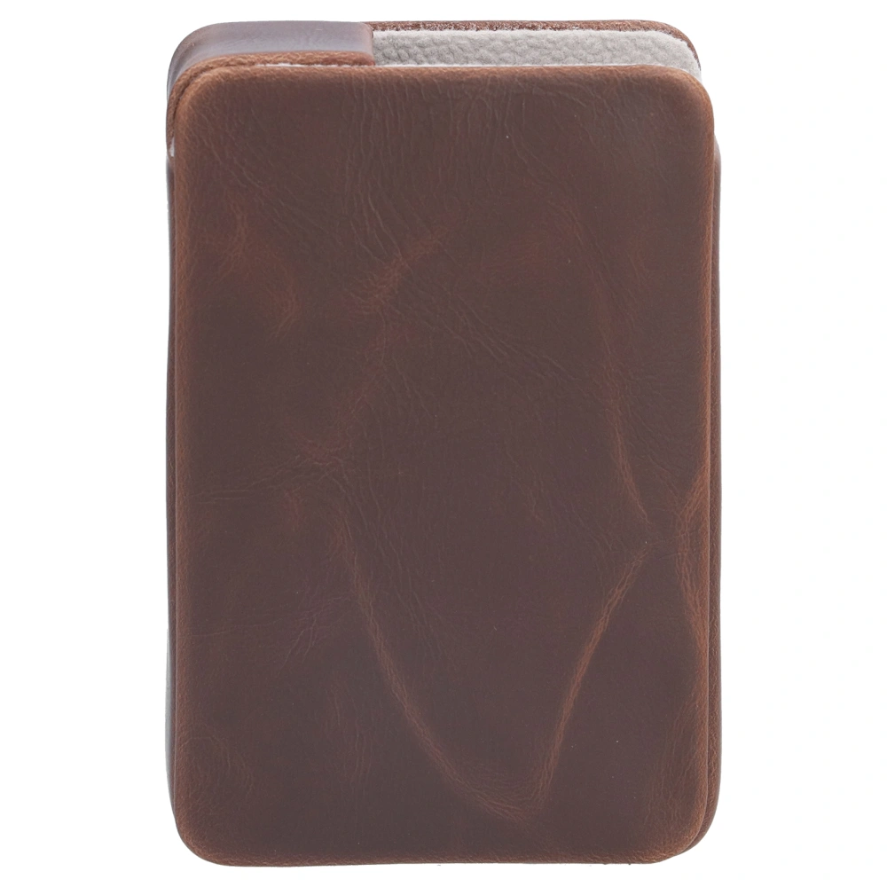 Cigarette Case Magnet Cigarette Box 20 Capacity Pressure Resistant PU Cigarette Case for MenBrown