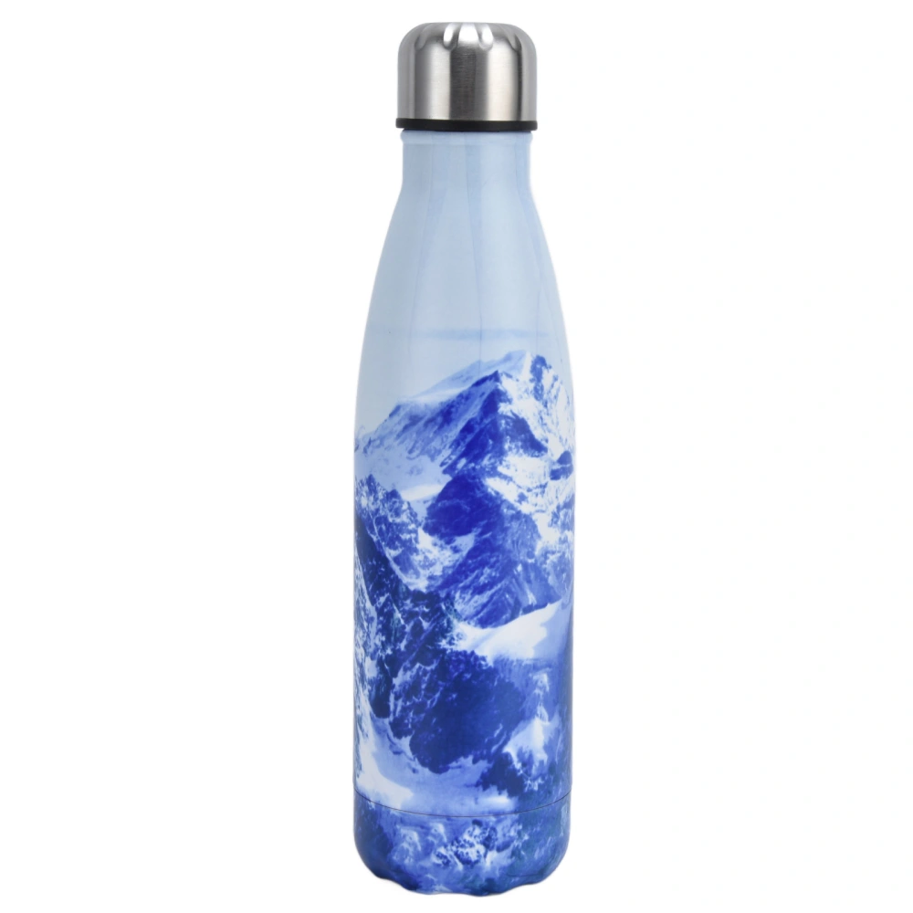 Cola Shape Thermal Flask Stainless Steel Water Bottles for School Outdoor Sports Camping Hiking TravelSnow Mountain