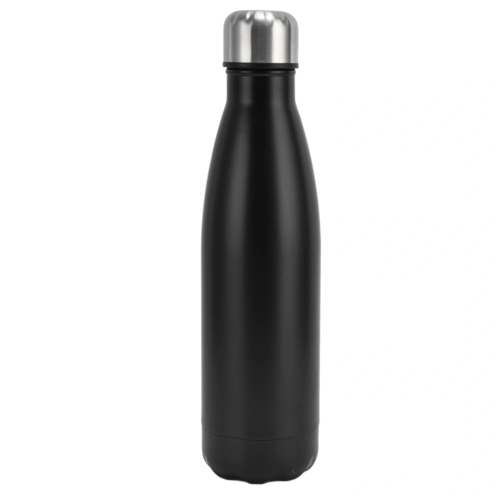 Cola Shape Thermal Flask Stainless Steel Water Bottles for School Outdoor Sports Camping Hiking TravelMatte Black