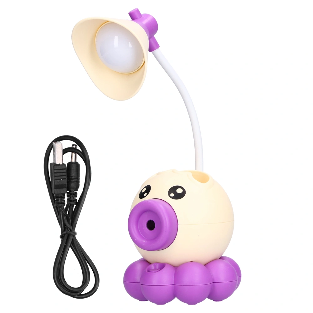 LED Desk Lamp Octopus Shaped Foldable Multifunctional Warm White Light USB Charging Cute Desk LampYellow