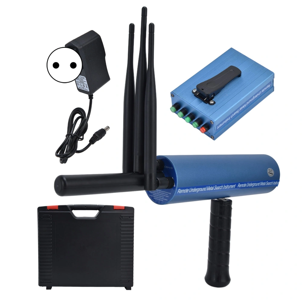 AKS Metal Detector Handheld Metal Finder 3 Antennas with 1200 Meters Range High Accuracy Blue for Metal DectectingEU Plug 100‑240V