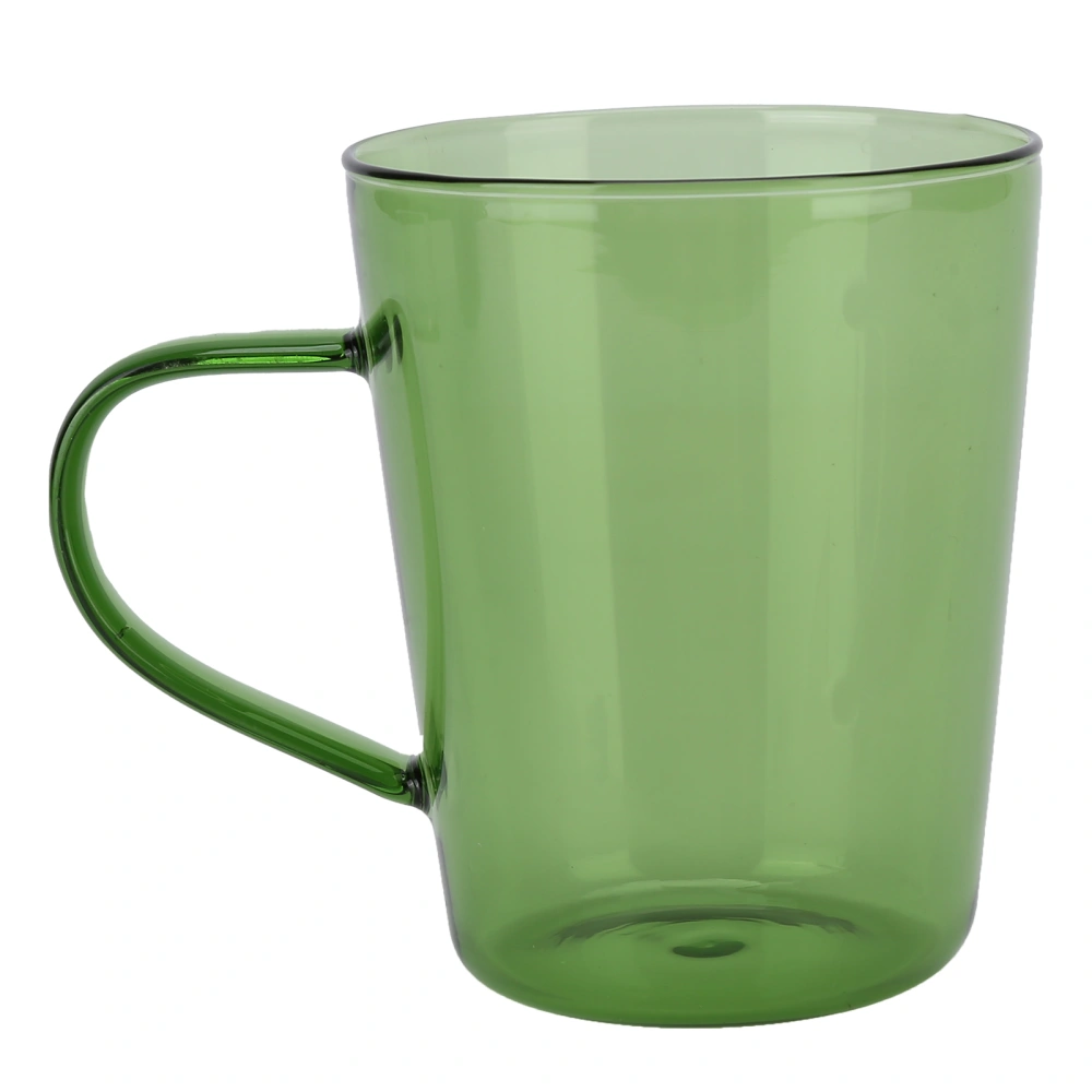 380ml Milk Cup High Borosilicate Glass Thermal Easy to Clean Glass Mug for Kitchens Hotels Coffee ShopsGreen