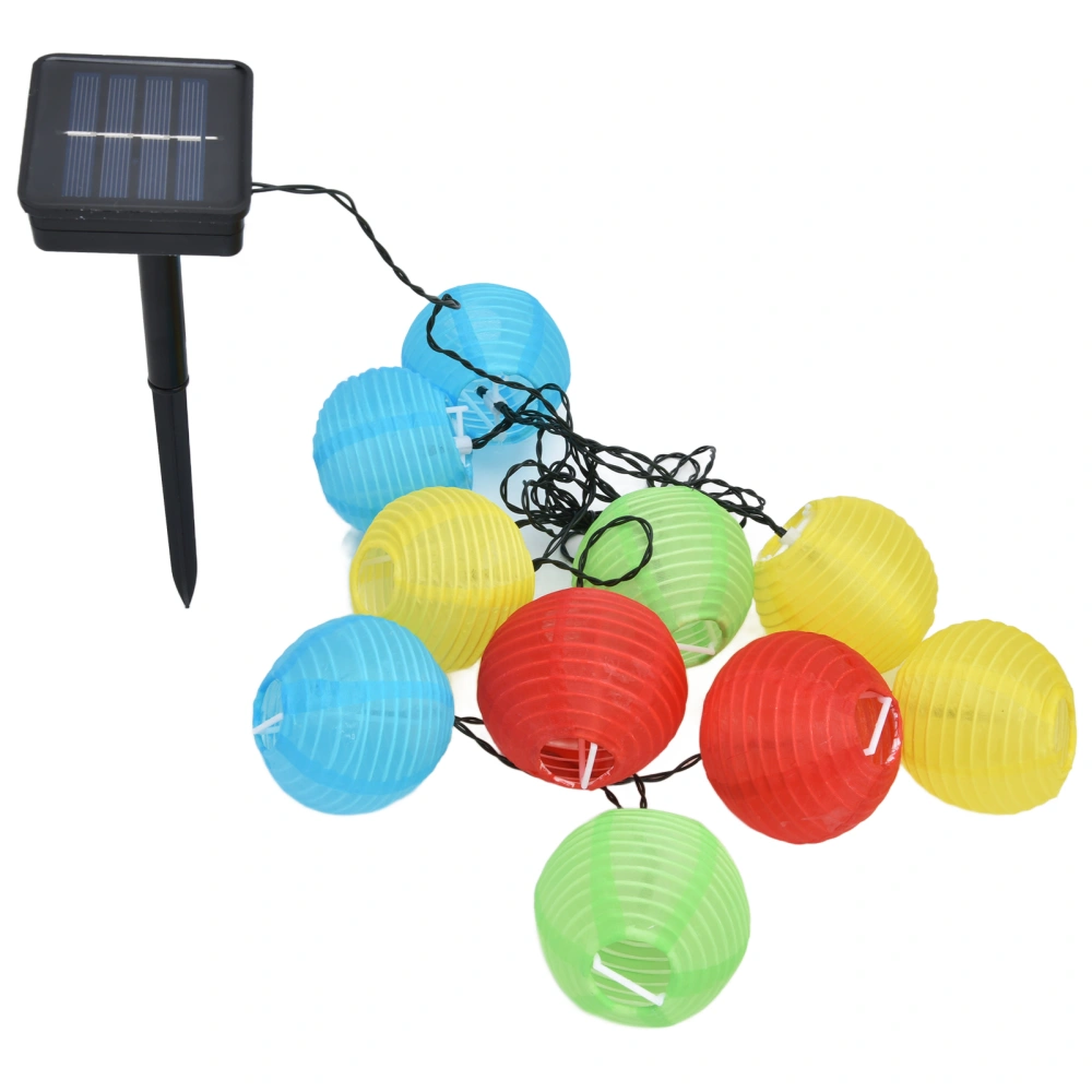 10PCS Lantern String Lights Solar Powered Environmental Friendly Energy Saving Light Sensing Outdoor String Lights