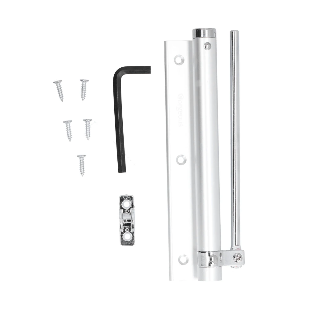 Stainless Steel Door Closer Single Spring Closer Adjustable and Mute Easy to Install for Home and Office