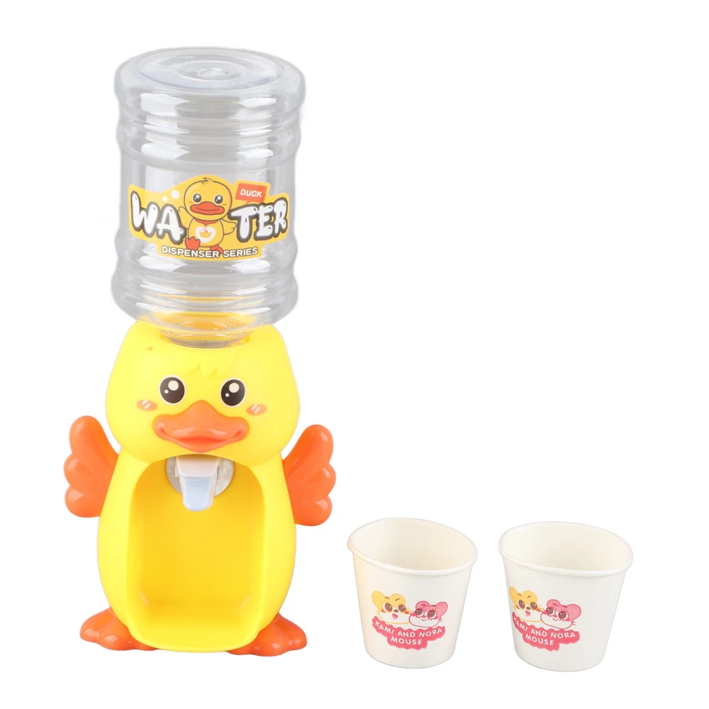 Cute Unique Shape Mini Water Dispenser Drinking Fountain Novelty Gifts Educational Toys for KidsCute Little Yellow Duck