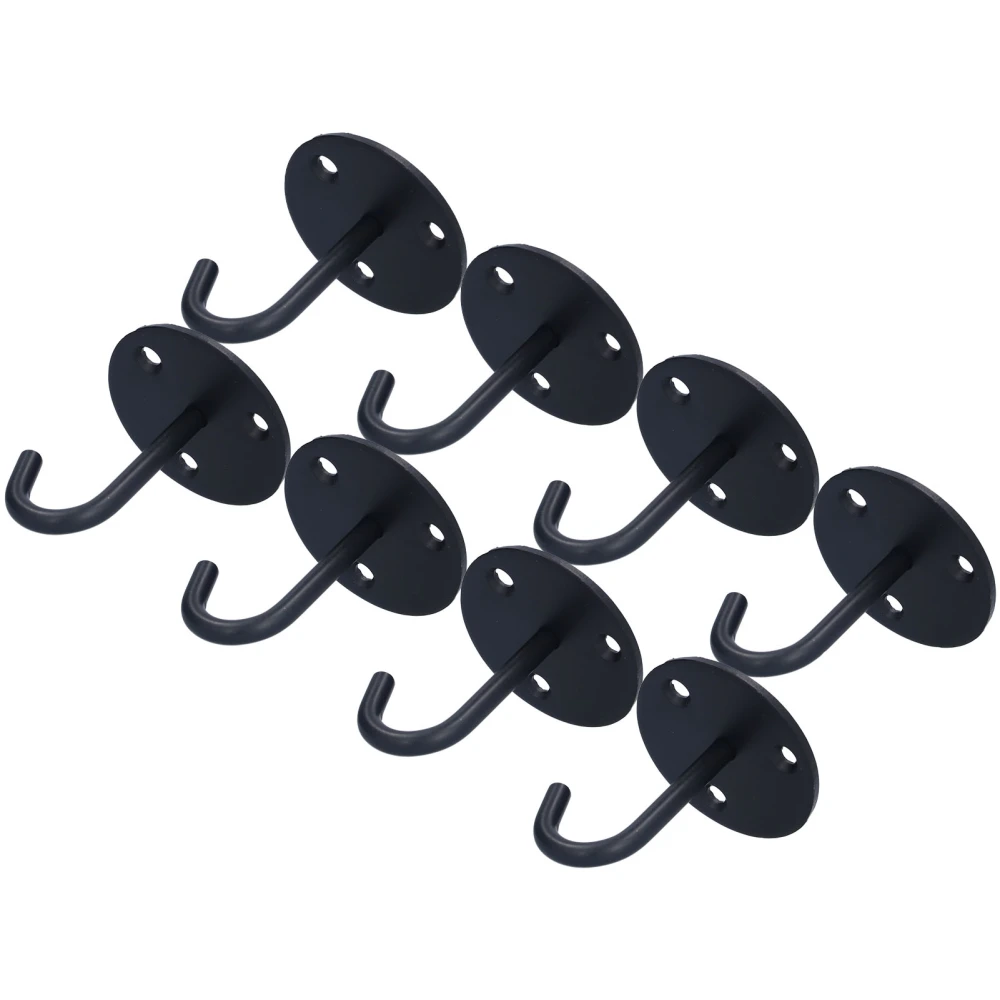 8 Pcs Wall Mount Ceiling Hooks Stainless Steel Heavy Duty J Shape Ceiling Plate Hooks for Hanging Lanterns Planters