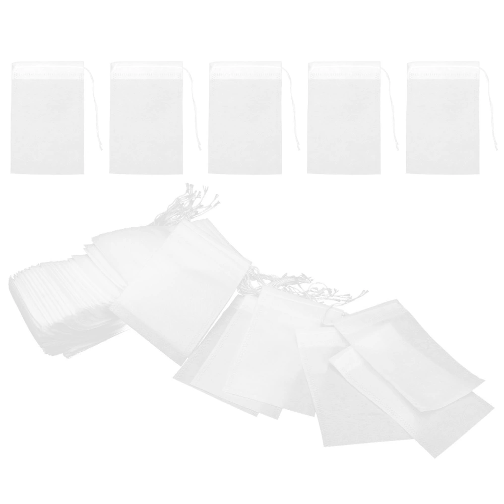 100Pcs Tea Filter Bag Non Woven Fabric Herb Filter Bag for Home Coffee Spice Herbal Tea12x8cm