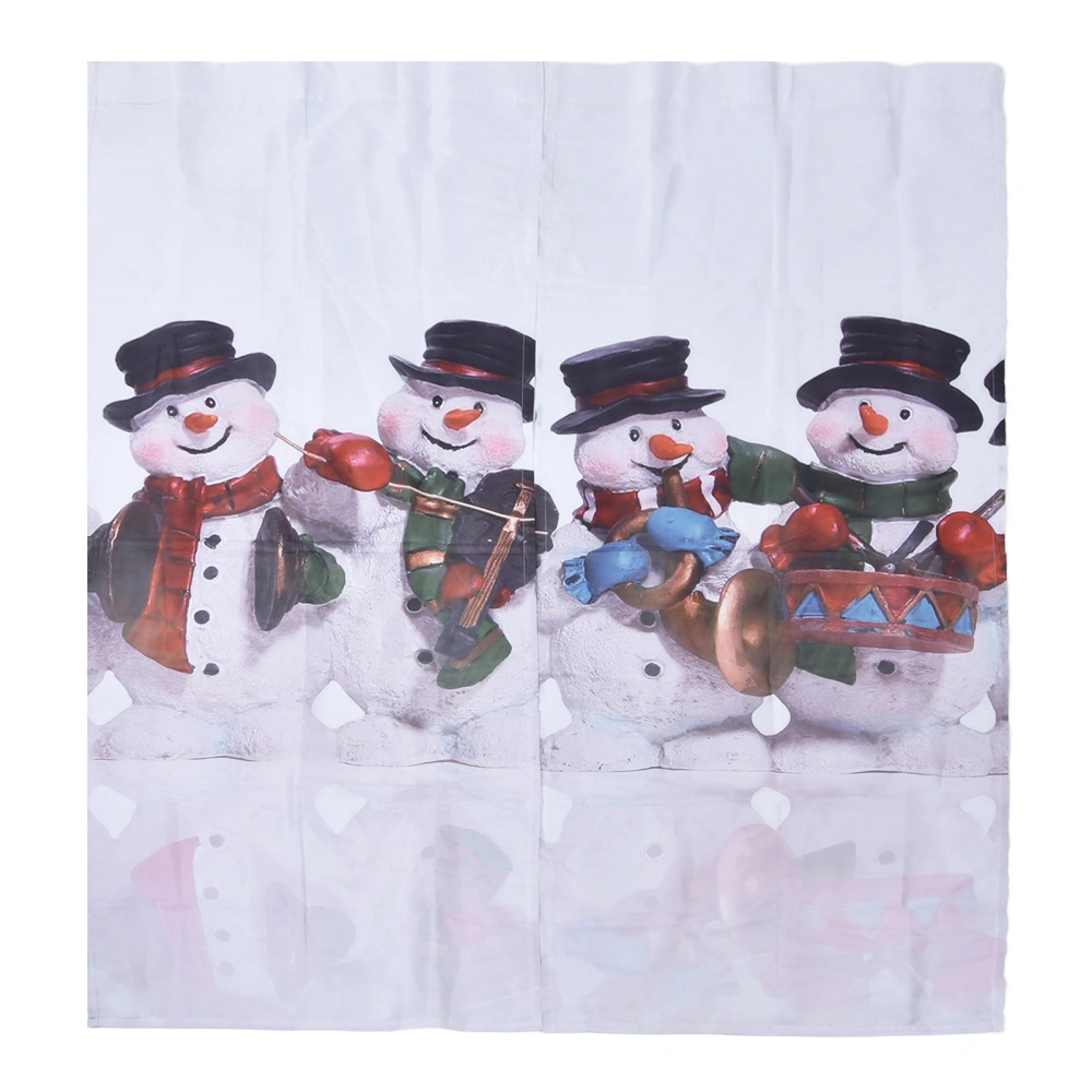 Digital Printing Blackout Curtain Snowman Pattern Blind Shade Window Drapes for Bedroom Living Room150x166cm Christmas Style 2