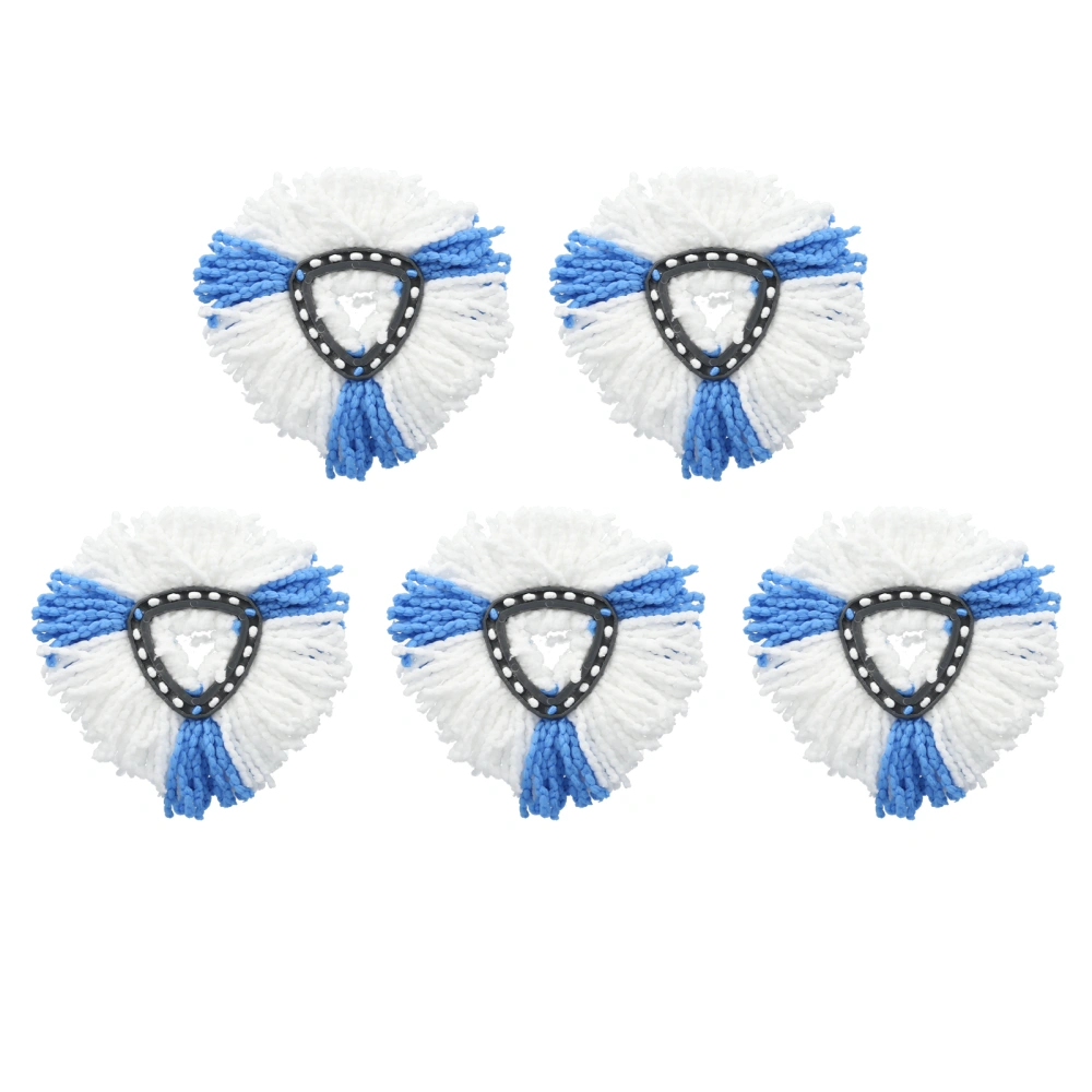 5PCS Mopping Head Fiber Mop Cloth Replacement for Easywring Rotating Mop Accessories