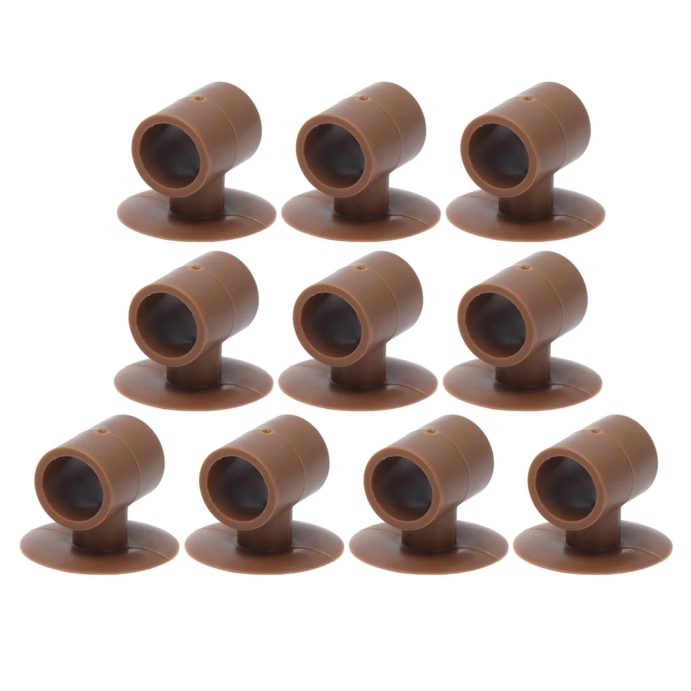 10 Pcs Silicone Anti Collision Door Knob Protectors Perforation Free Suction Door Knob Protective BumpersBrown