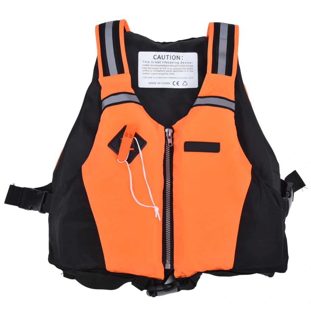 Fishing Vest Oversized Snorkeling Reflective Comfortable Large Capacity Non Professional Life Jacket for SurfingOrange