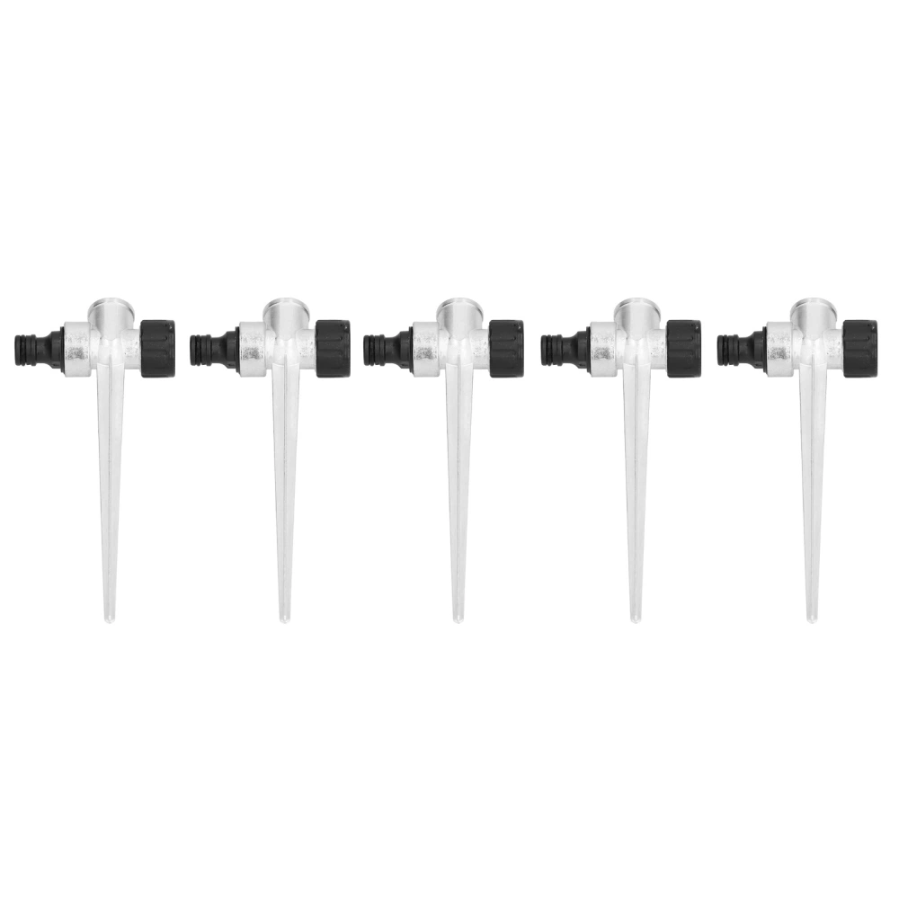 Lawn Sprinkler Spike 5PCS 1/2inch Female Thread Side External Thread Interface Metal Lawn Watering Sprinkler Connector