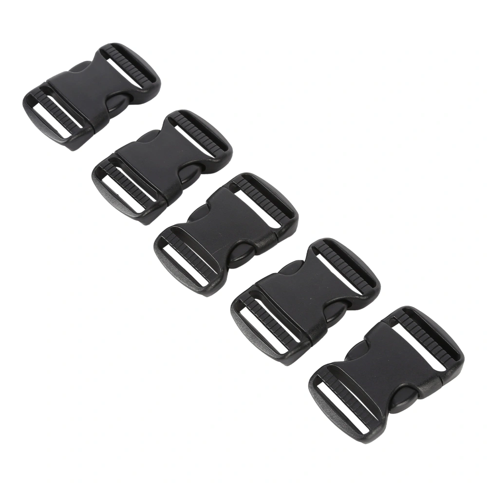 5Pcs Quick Release Buckle Plastic Dual Adjustable Strap Buckles Replacement DIY Craft for Backpack BlackFor 32mm Width Strap