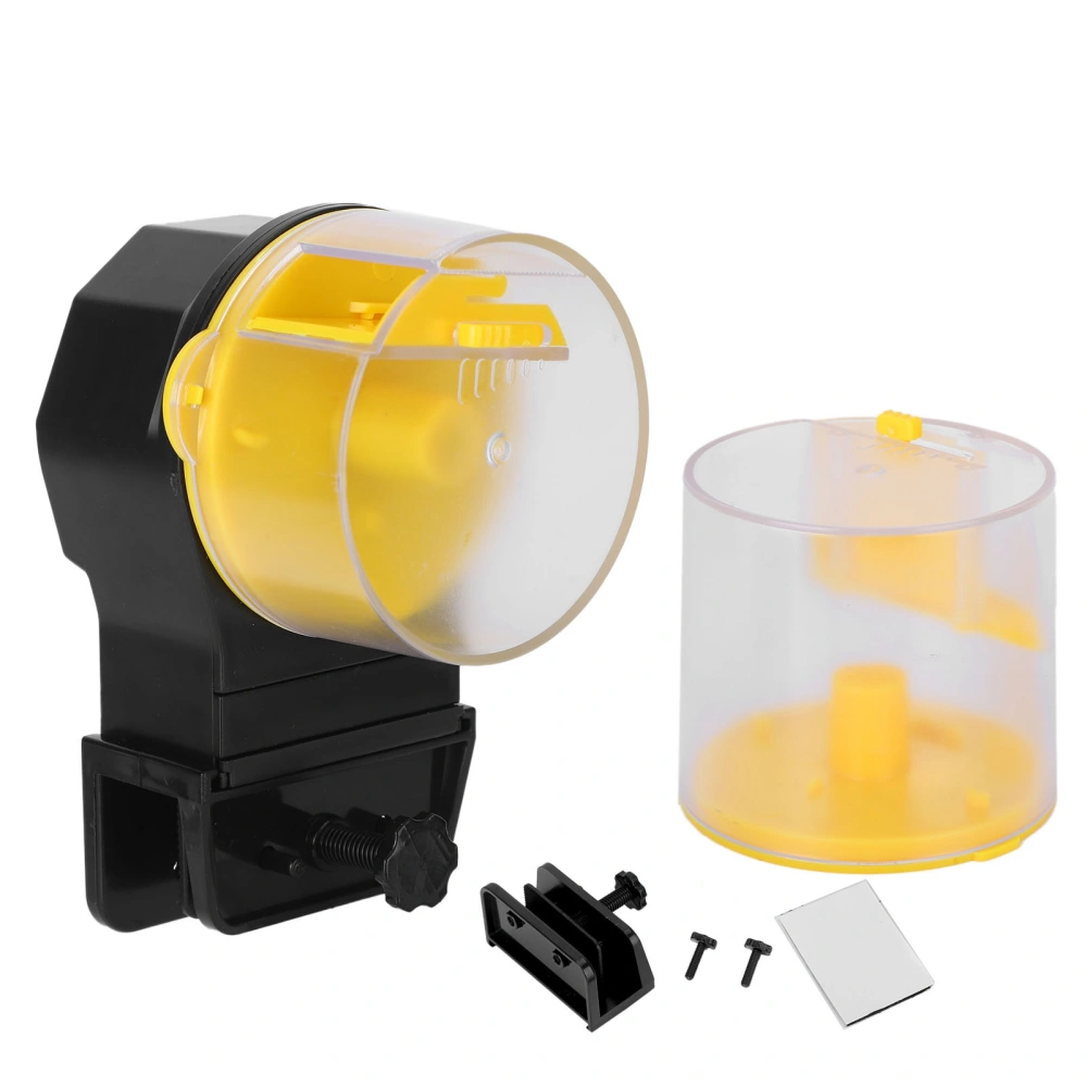 Automatic Fish Feeder Timed Flexible Convenient Clean Easy Installation Fish Tank Food DispenserYellow