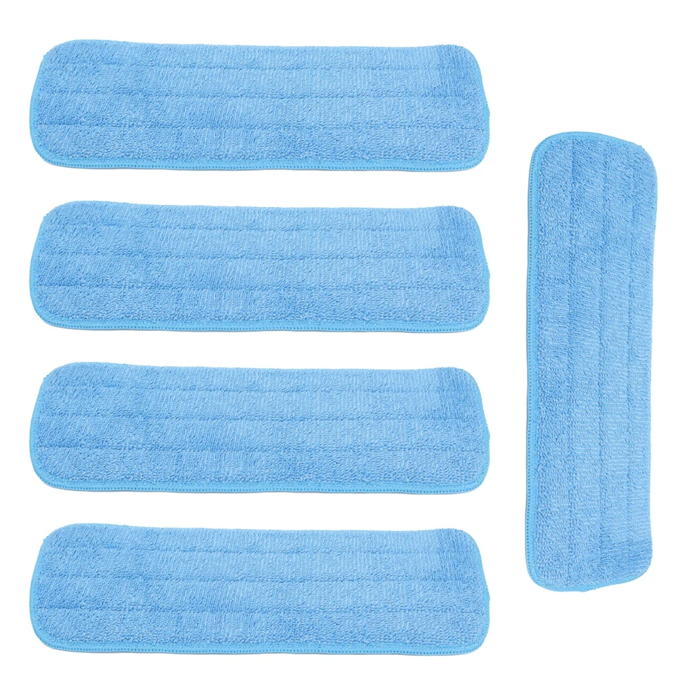 5PCS Microfiber Flat Mop Pad Mopping Cleaning Cloth Replacement for 14x41cm Hook and Loop Mop Universal