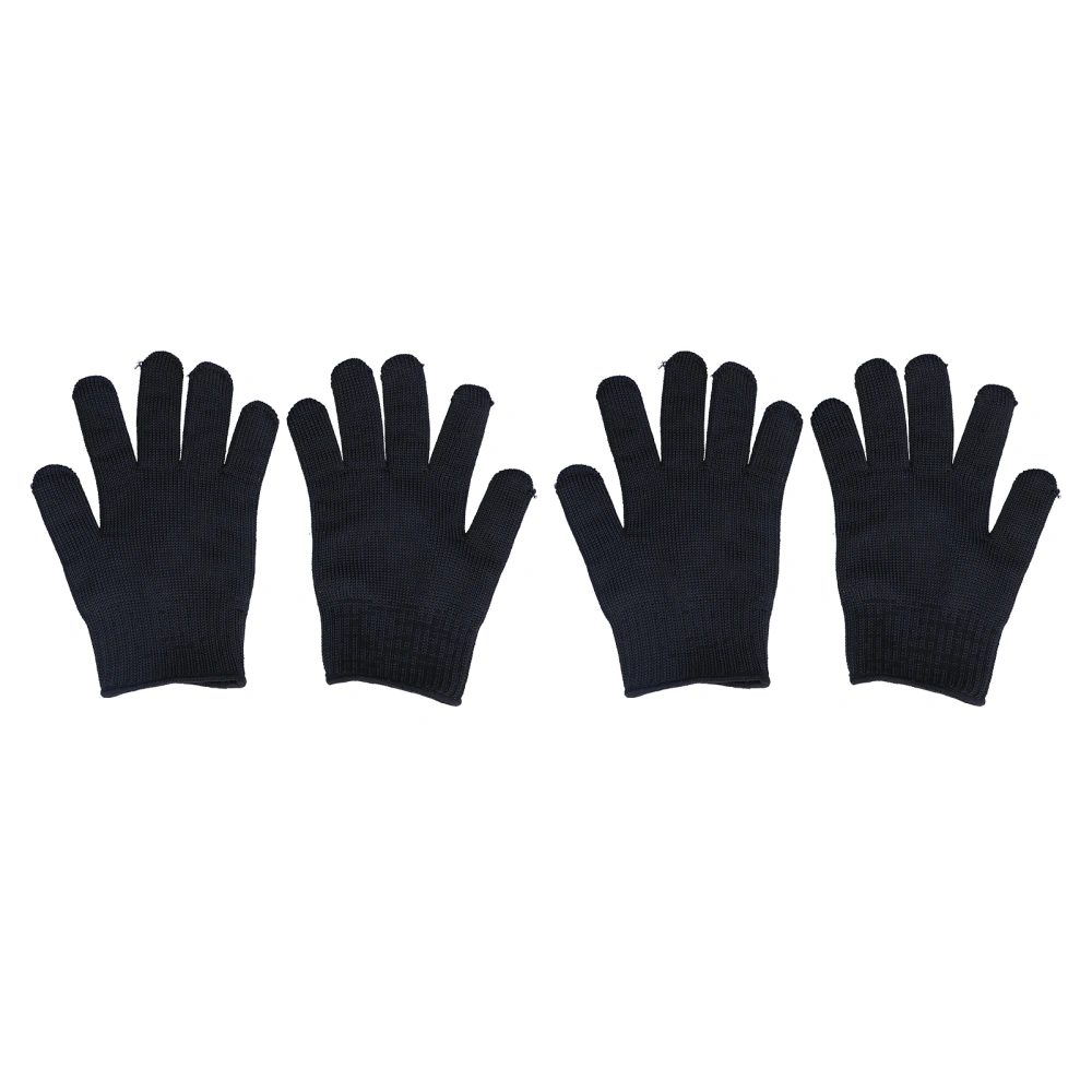 2 Pairs Cut Resistant Gloves Level 5 Protection Scratch Proof Steel Wire Garden Working Gloves for Mechanical