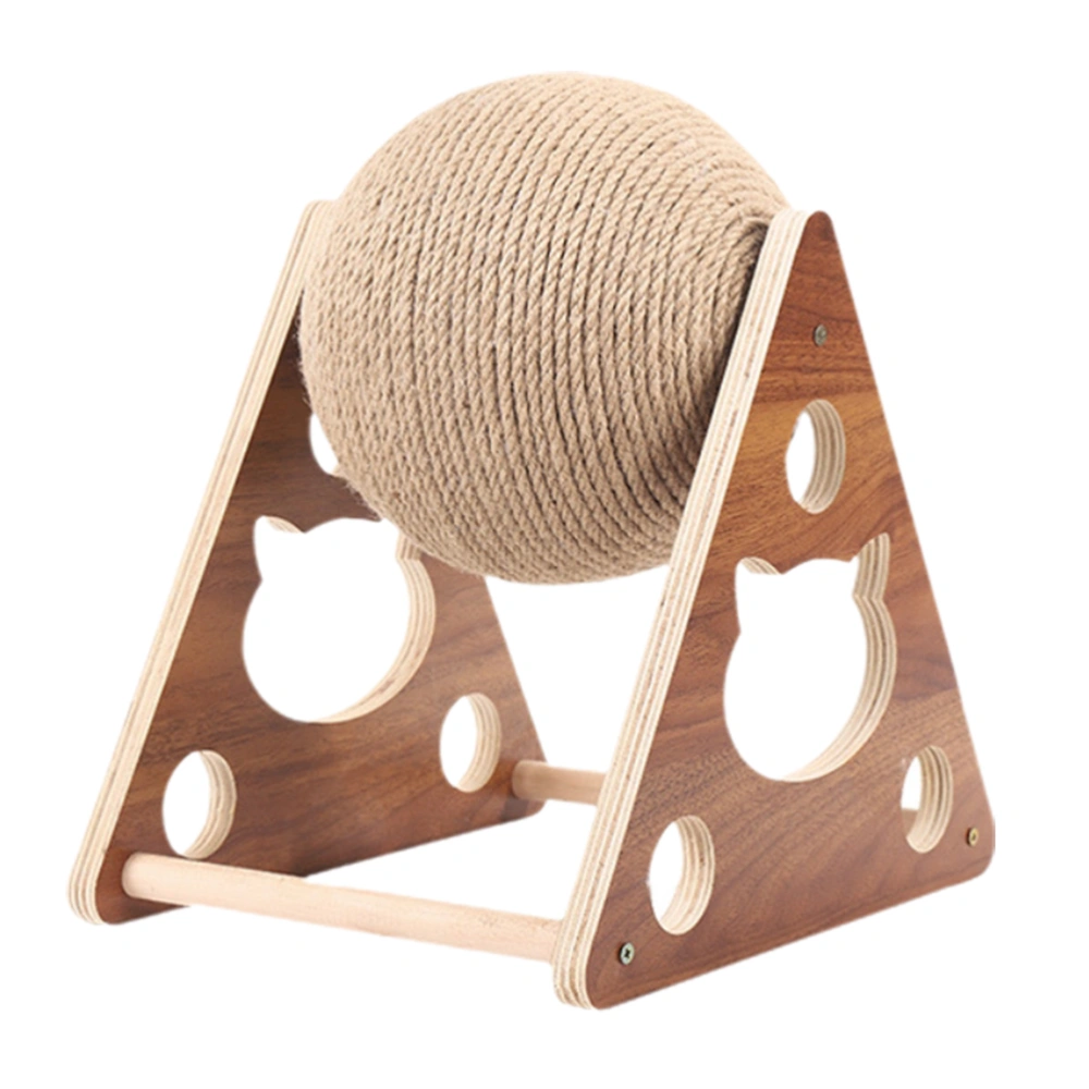 Sisal Rope Ball Cat Toy Cat Climbing Frame Pet Toy Interactive Game Scratching Tool Wooden Shelf