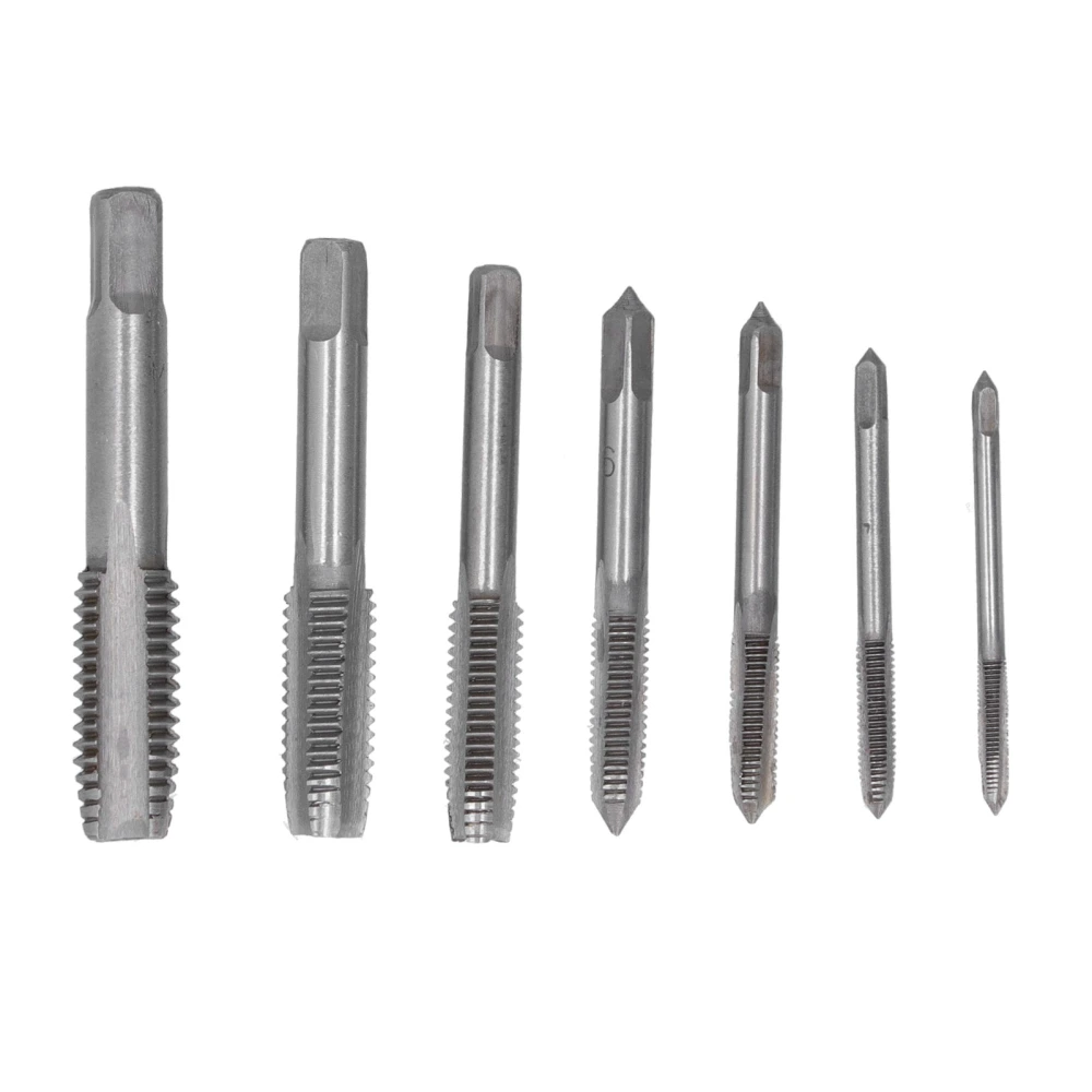 7PCS Titanium Plating Screw Tap Straight Fluted Tap for Hole Drilling Hardware Manual Tools Industrial Supplies