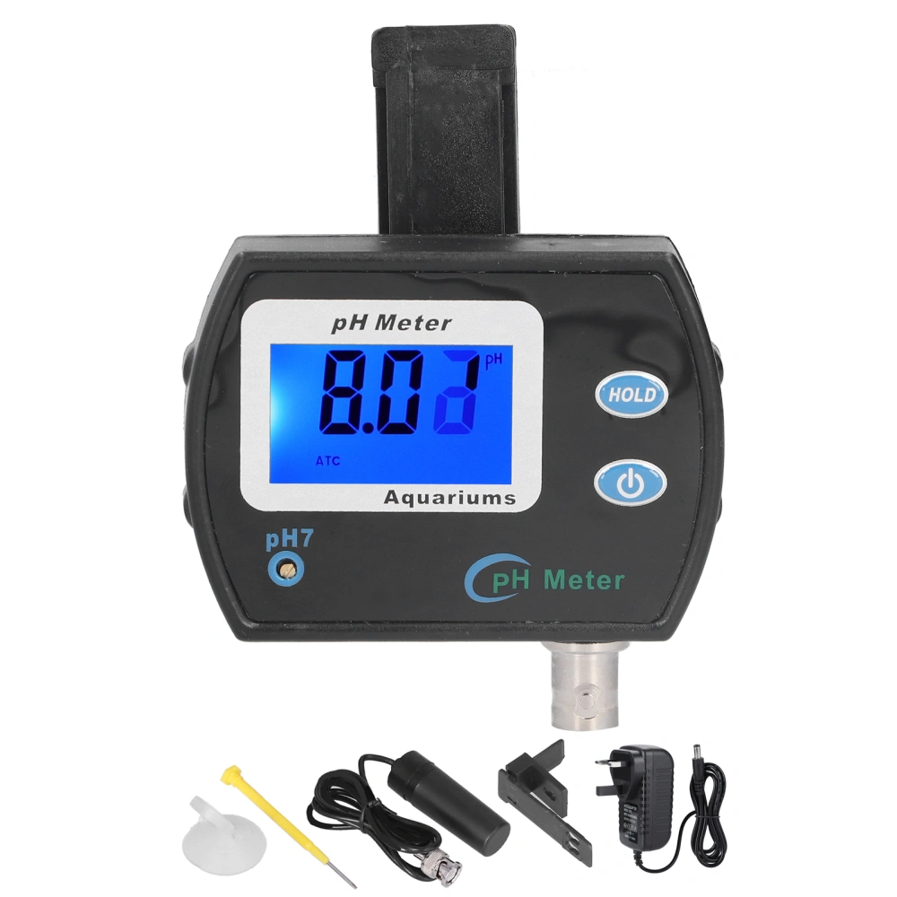 PH‑900 PH Meter LCD Digital Water PH Tester with Replaceable Electrode Probe High Accuracy for Water Quality TestingUK Plug 220V