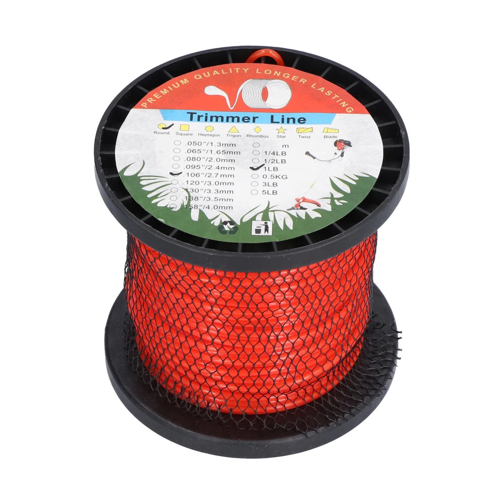 2.7mm Trimmer Line Round Nylon 1LB Round Heavy Duty Grass Cutting Trimmer Line for Lawn Garden