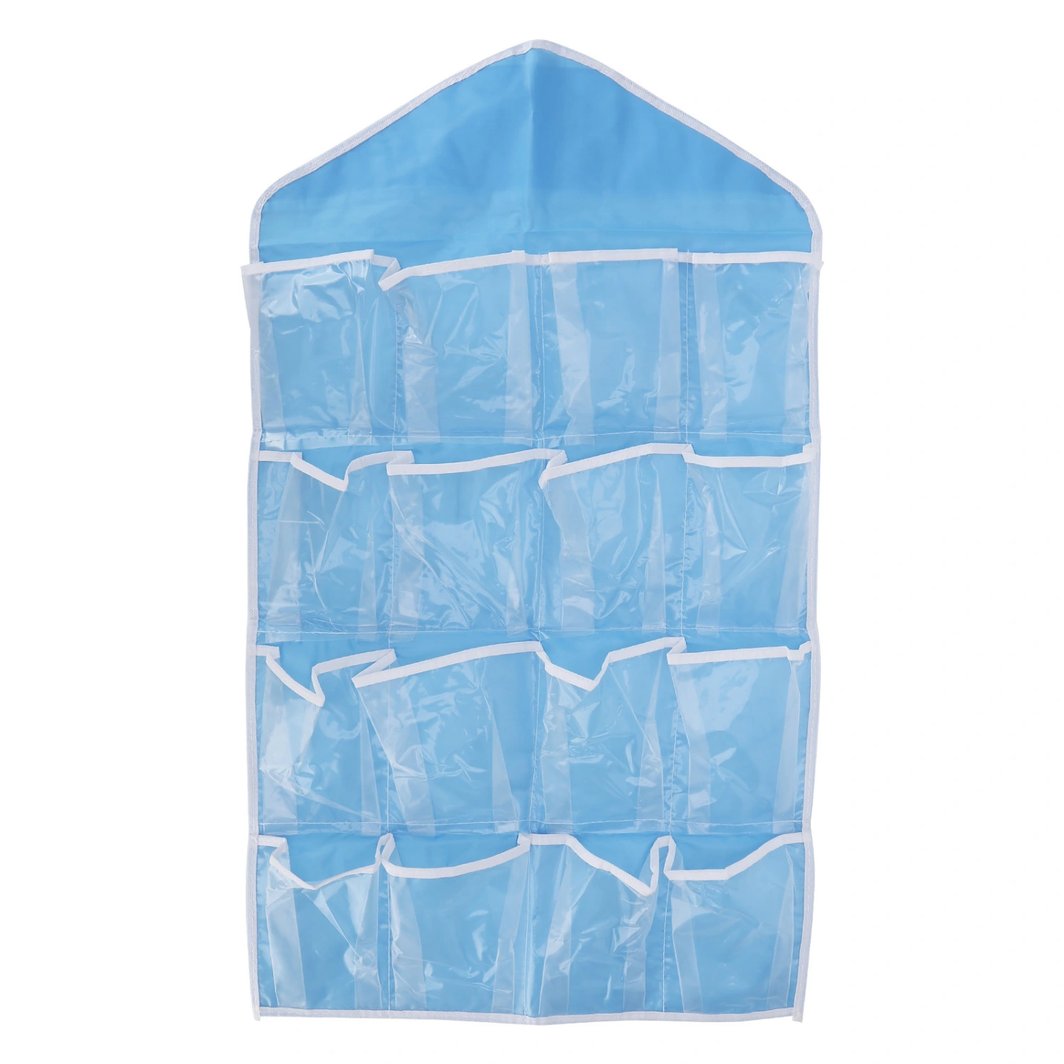 Wall Closet Hanging Organizers Over The Door Storage Bag Polyester Hanging Shelves Pocket for Bedroom Living RoomBlue