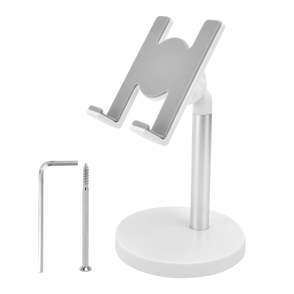 Cell Phone Stand Aluminum Alloy Adjustable Height Desk Mobile Phone Holder for IOS Tablet Silver