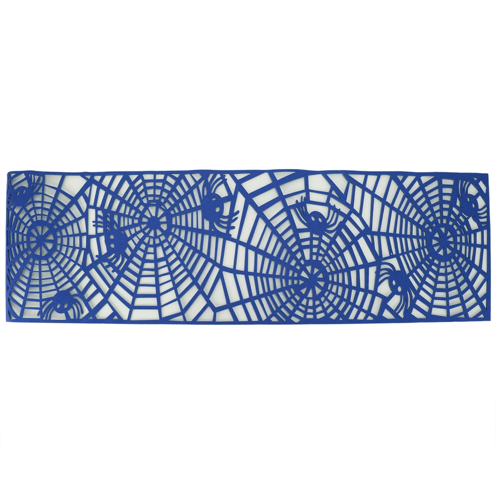 Rectangle Shape Tablecloth Hollow Out Table Runner for Wedding Household DecorationsDark Blue