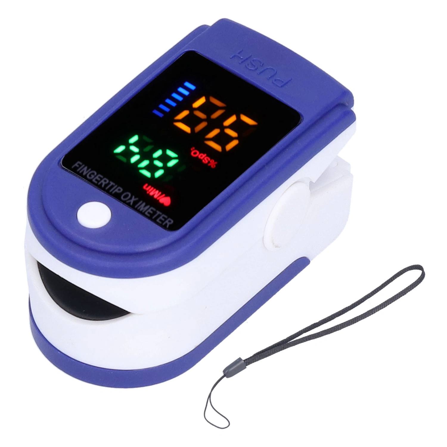 LED Oximeter Fingertip Pulse Oximeter with Multifunction Easy to Install Durable for Blood Oxygen Saturation Test
