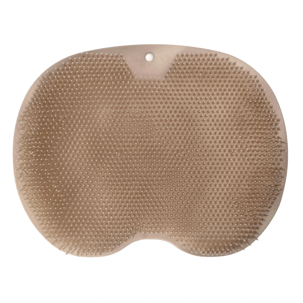 Bathroom Foot Massage Cushion TPE Foot Rub Pad Wall Mountable Foot Massager Mats with Suction Cup Brown