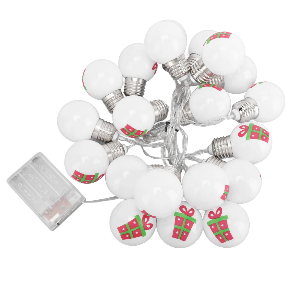 9.8ft 20LEDs Ball Bulb String Lights Battery Operated Christmas Lamp String Lights for Bedroom Wedding Garden