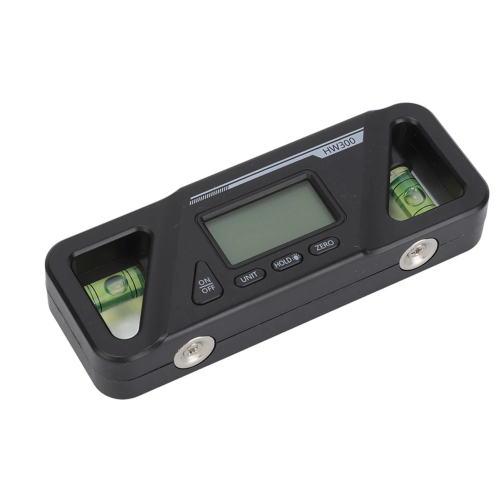 Digital Inclinometer Plastic ABS Magnetic Base Level Angle Measuring Gauge for Timber Processing Car Repair Black