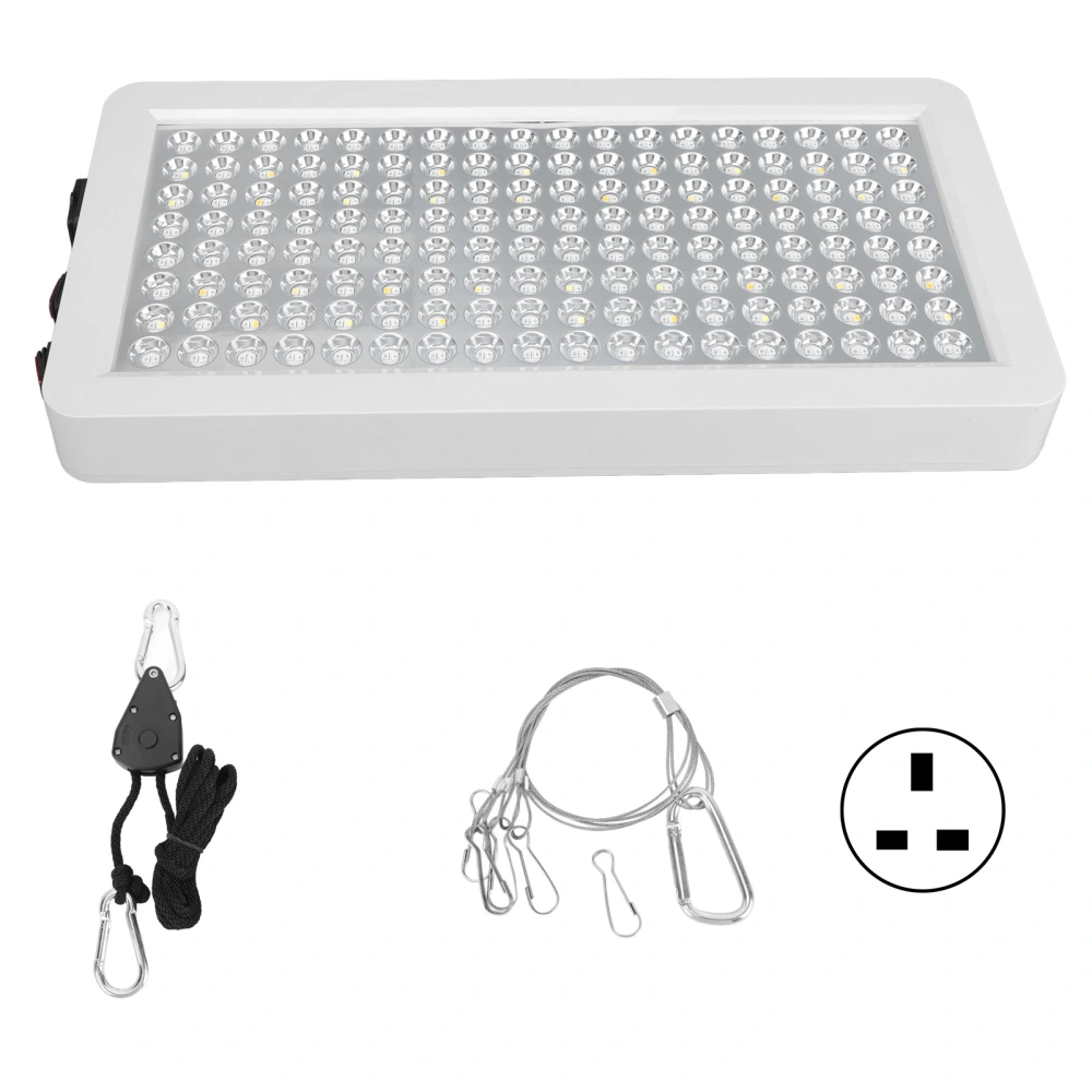 LED Plant Growth Light Intelligent High Power Fill Light for Greenhouse Succulent AC 100‑277V White UK Plug Small