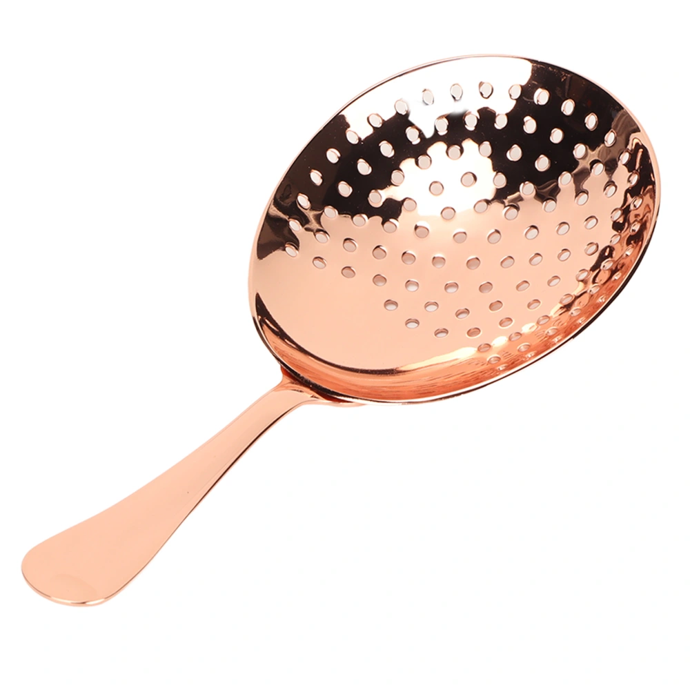 Stainless Steel Julep Strainer Slotted Spoon Multifunction Skimmer Spoon Strainer Spoon for Cocktail Bar Copper Plating