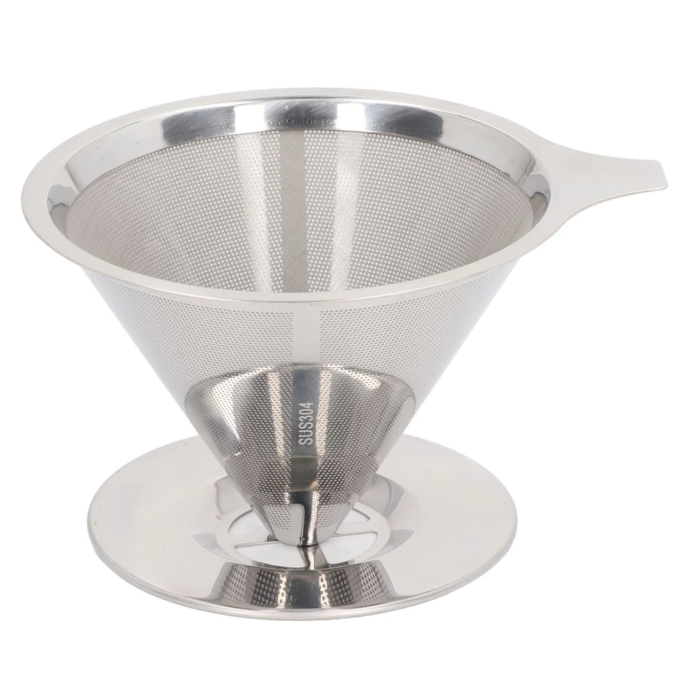 Pour Over Coffee Dripper 304 Stainless Steel Slow Drip Coffee Filter Reusable Coffee Maker Accessory