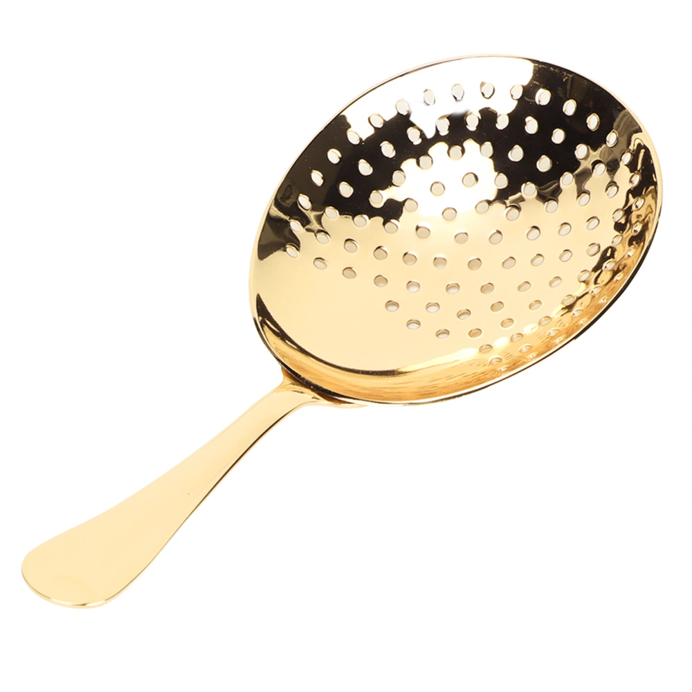 Stainless Steel Julep Strainer Slotted Spoon Multifunction Skimmer Spoon Strainer Spoon for Cocktail Bar Gold Plating