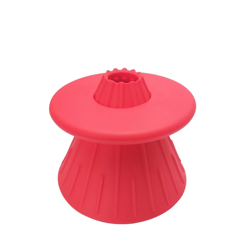 Coffee Filter Cup Food Grade Silicone Conical Coffee Dripper with Isolation Ring for Home Red