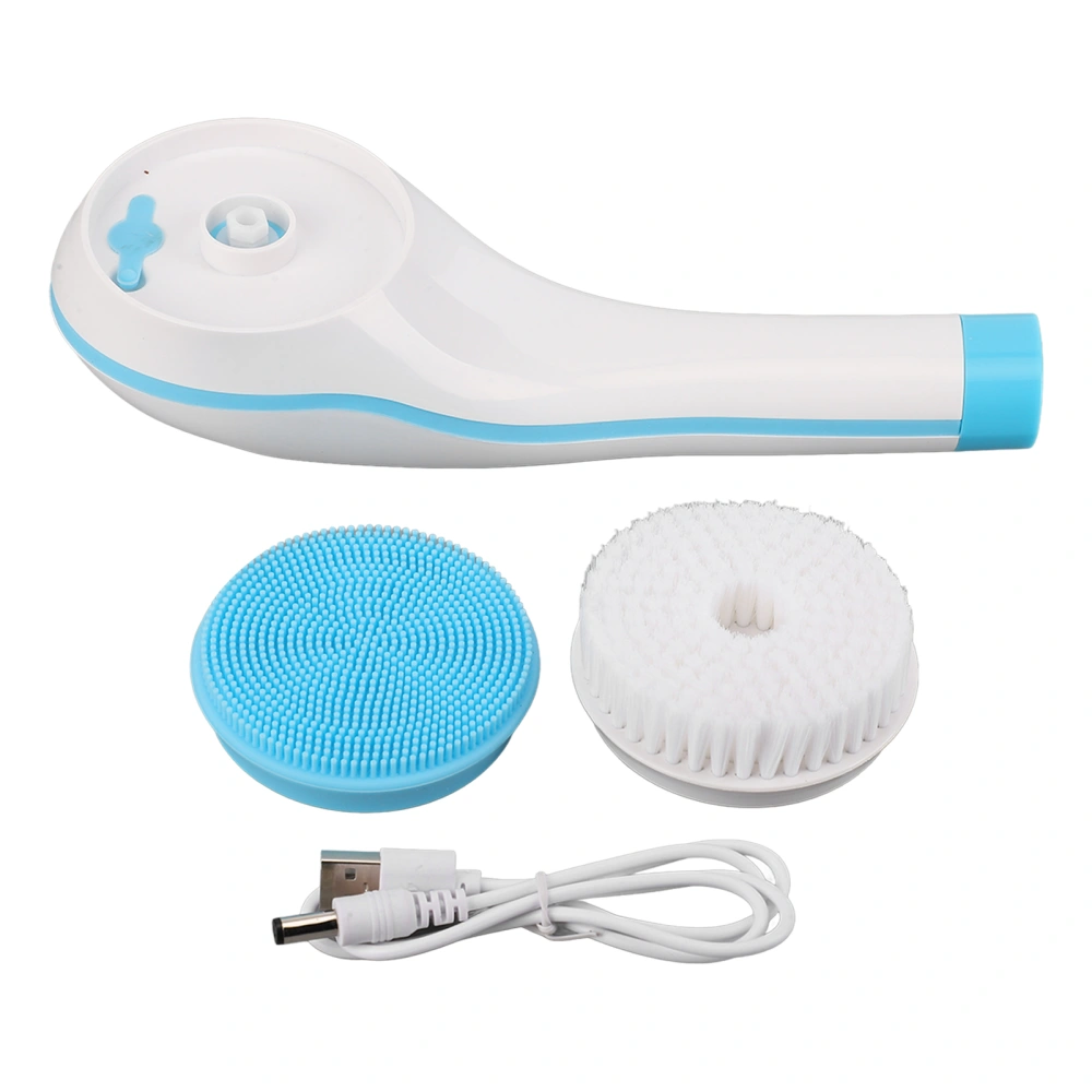 Electric Cordless Shoe Cleaner Brush Handheld USB Charging Cleaning Brush with 2 Professional Brush Heads