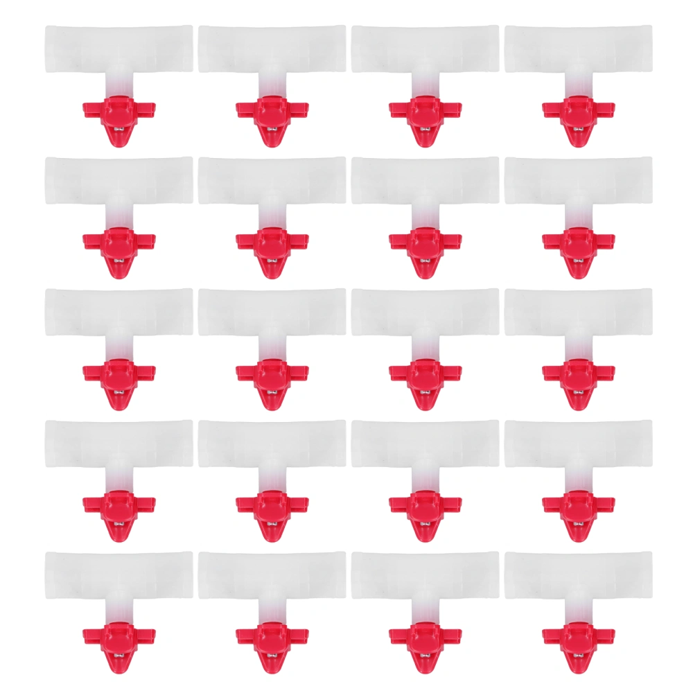20 Sets Chicken Nipple Waterer Automatic Water Feeding Professional Chicken Watering Cups with T Joints for Quail Pigeons G3/2