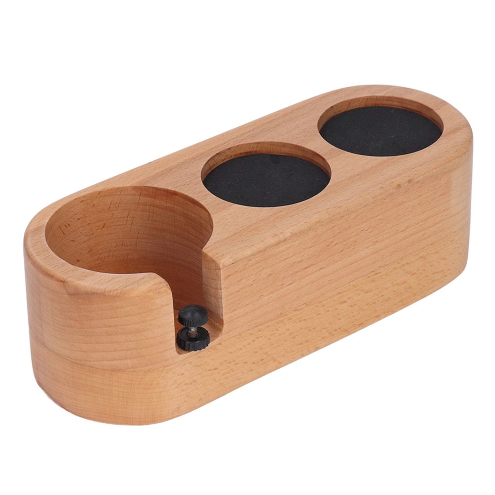 Coffee Filter Tamper Holder Coffee Tamper Station Wooden Base Bar Tamper Storage Stand Beech 3 Holes 58mm